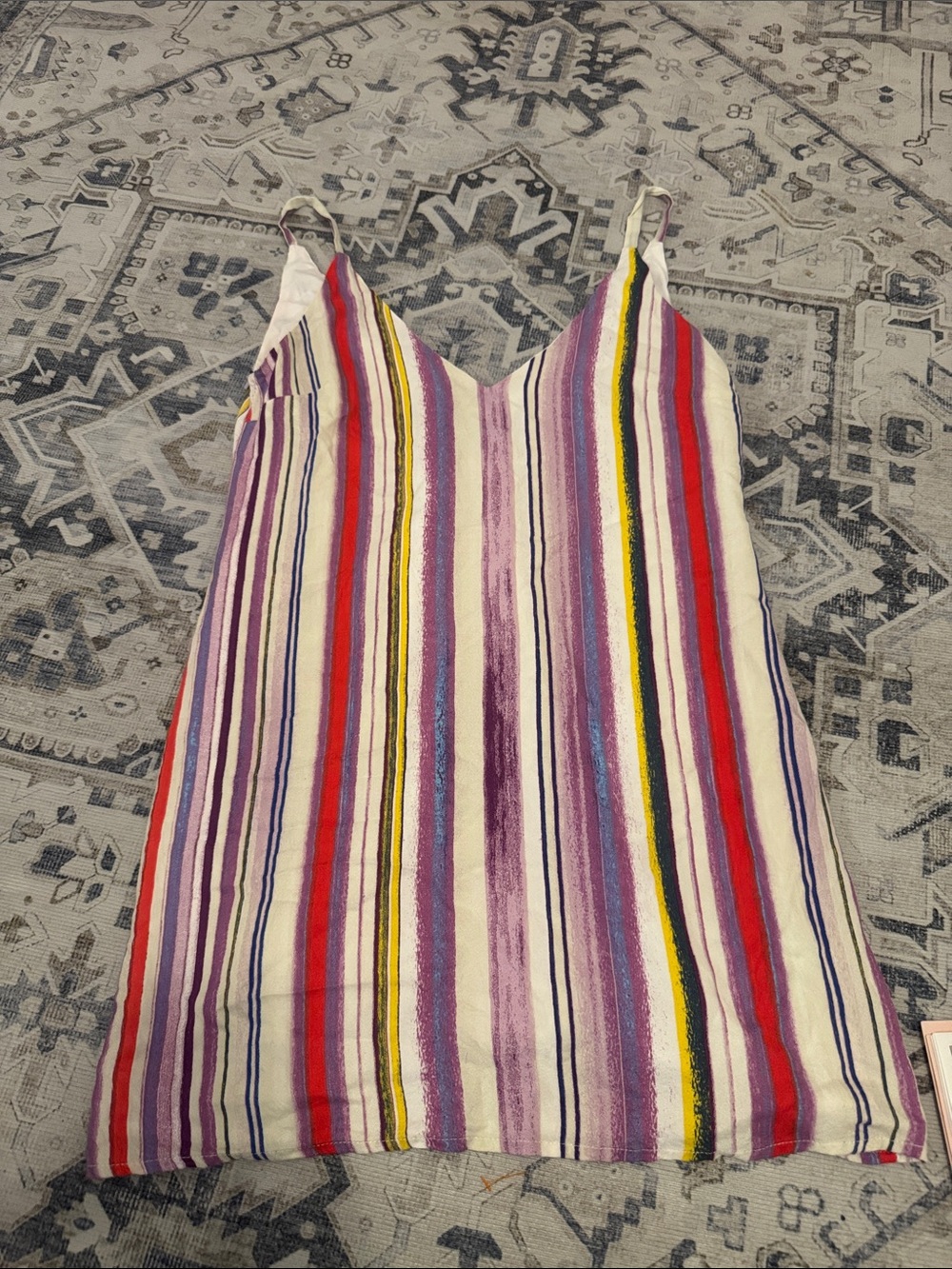 Forever 21 Contemporary Small Multicolor Striped Slip Mini Dress